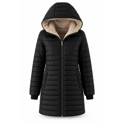 🔥 LETZTER TAG – 49 % RABATT 🔥 ❄️ Warmer Damen-Daunenmantel mit Kapuze und kuscheligem Teddyfutter
