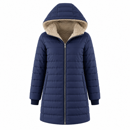 🔥 LETZTER TAG – 49 % RABATT 🔥 ❄️ Warmer Damen-Daunenmantel mit Kapuze und kuscheligem Teddyfutter