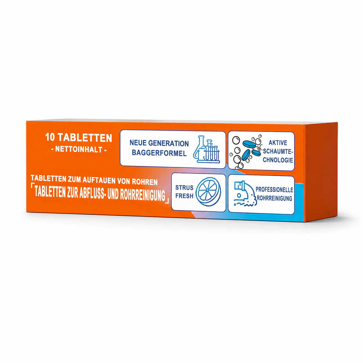 👑Schäumende Abflussreiniger-Tabletten — Aktivsauerstoff | Entfernt Abflussablagerungen & Schädlinge | Ohne Bleichmittel, ohne Lauge, rohrschonend