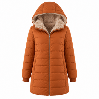 🔥 LETZTER TAG – 49 % RABATT 🔥 ❄️ Warmer Damen-Daunenmantel mit Kapuze und kuscheligem Teddyfutter