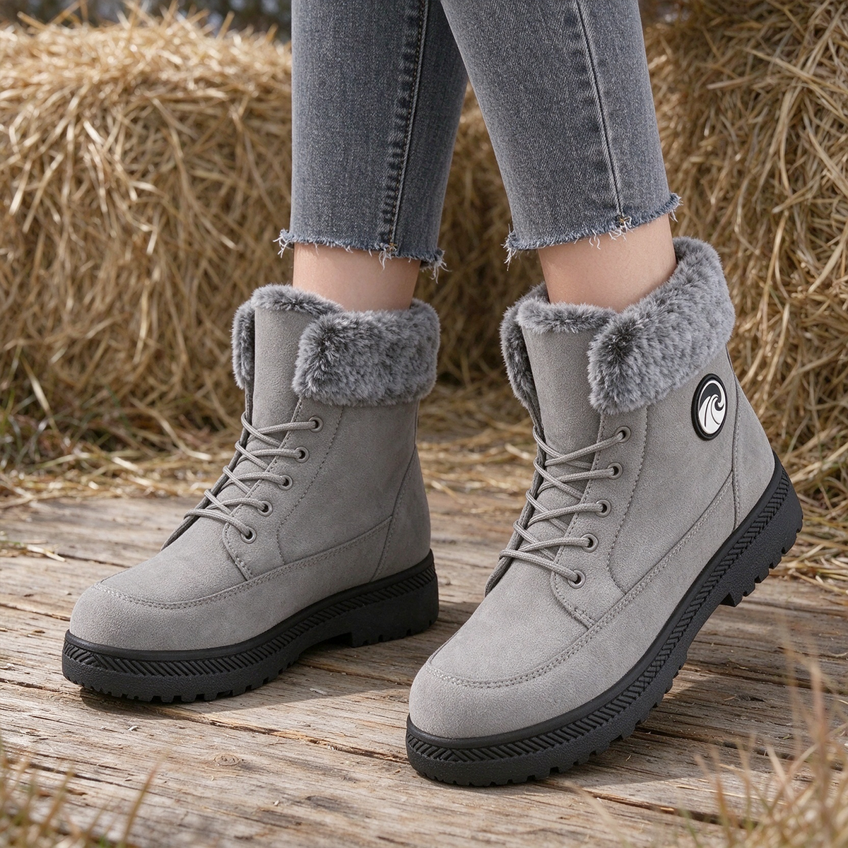 🔥 LETZTER TAG – 50 % RABATT | Warme orthopädische Damen-Winterstiefel mit Fußgewölbestütze und Plüschfutter