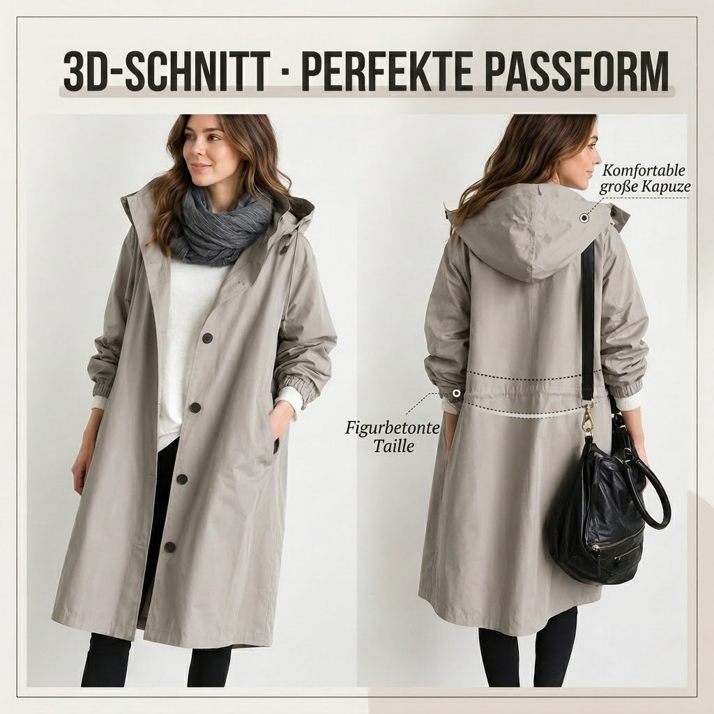 🔥 80 % Rabatt im Schlussverkauf | Wasserabweisende Oversize-Wind- und Regenjacke mit Kapuze für Damen