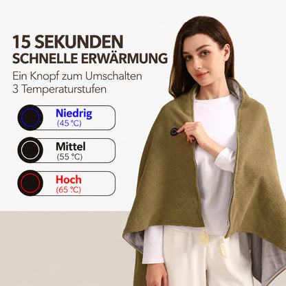 🖤Black Friday - 80% RABATT!!💥Den ganzen Winter warm bleiben — Tragbare elektrische Heizdecke als Schultertuch