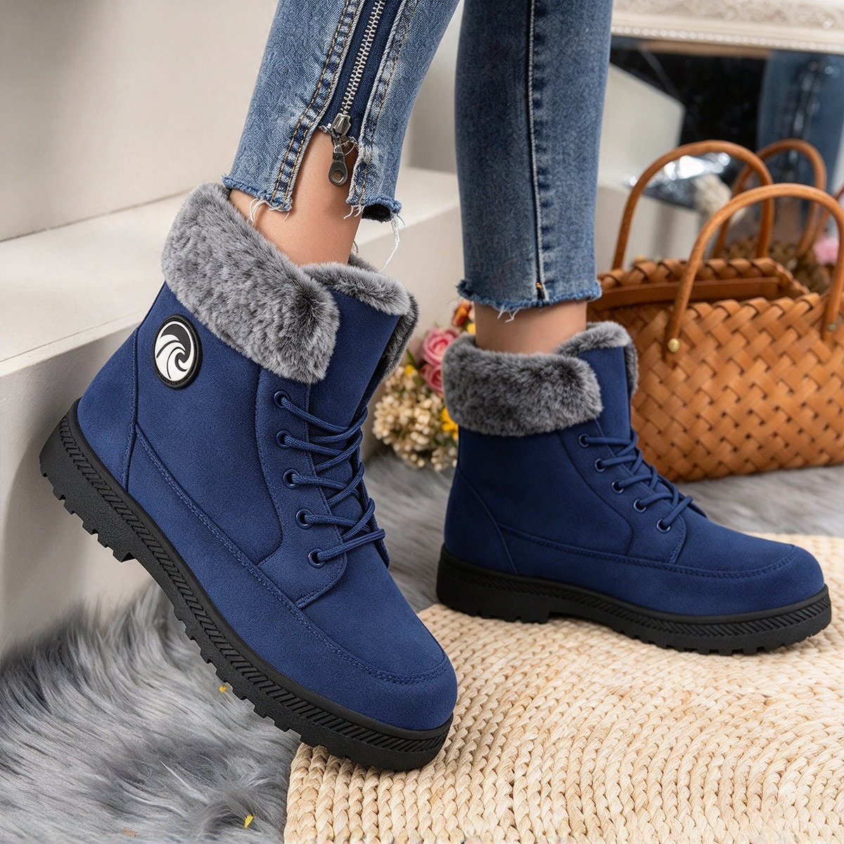 🔥 LETZTER TAG – 50 % RABATT | Warme orthopädische Damen-Winterstiefel mit Fußgewölbestütze und Plüschfutter