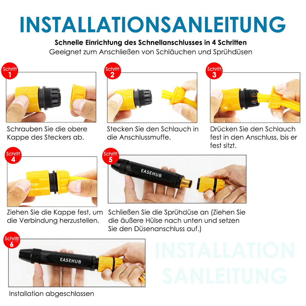 🇩🇪LETZTER TAG 80 % RABATT ✨ Leistungsstarker Hochdruckreiniger für Auto, Zuhause & Garten