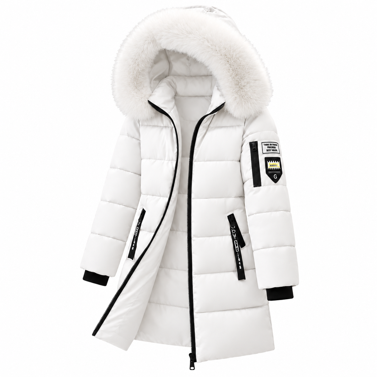 🔥 LETZTER TAG – 49 % RABATT 🔥 ❄️ Warmer Damen-Daunenmantel mit Kapuze und abnehmbarem Kunstfellkragen