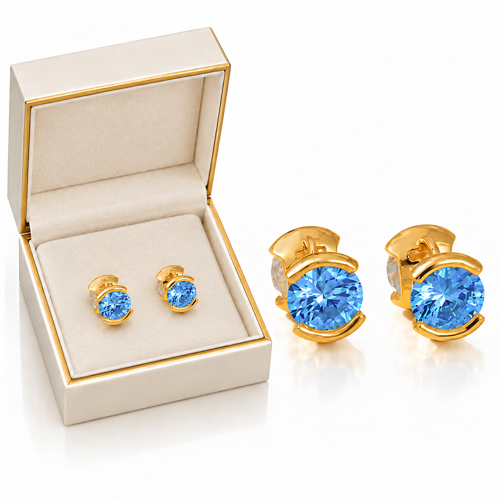 Blauer Zirkonia