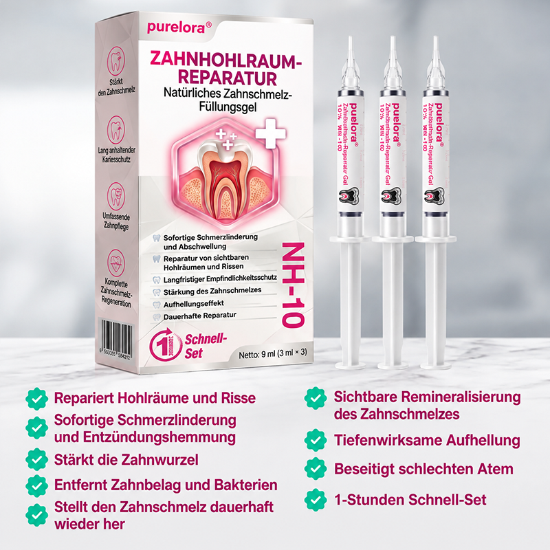 Purelora® DenPerm – Natürliches Zahnschmelz-Füllgel zur Kariesreparatur