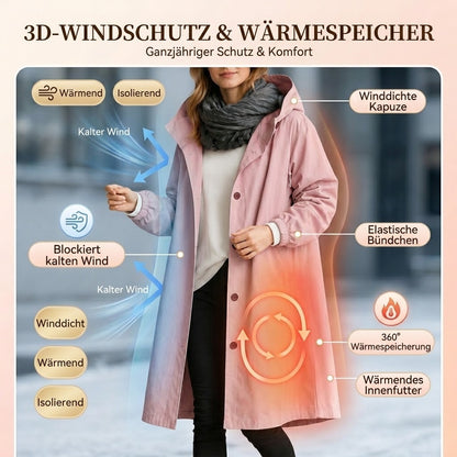 🔥 80 % Rabatt im Schlussverkauf | Wasserabweisende Oversize-Wind- und Regenjacke mit Kapuze für Damen