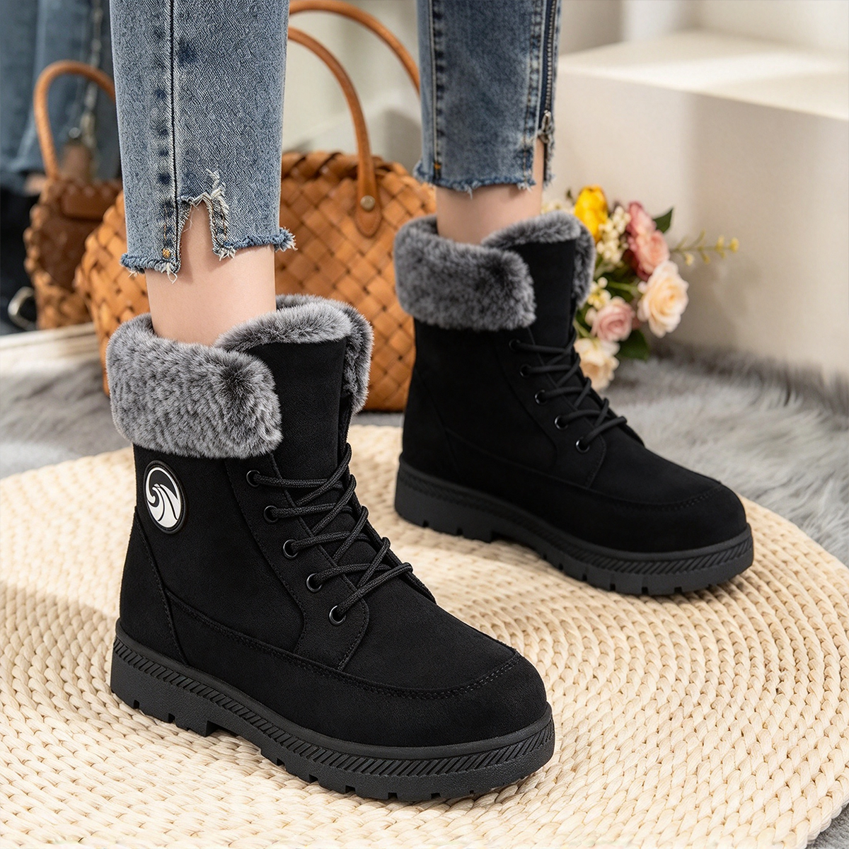🔥 LETZTER TAG – 50 % RABATT | Warme orthopädische Damen-Winterstiefel mit Fußgewölbestütze und Plüschfutter