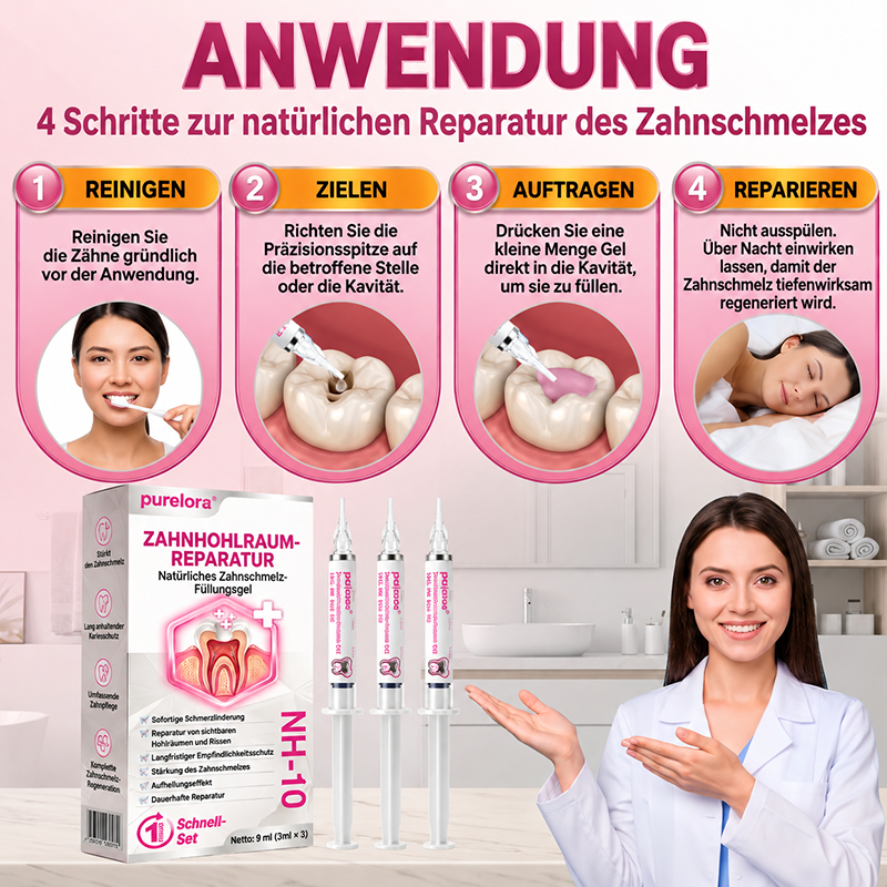Purelora® DenPerm – Natürliches Zahnschmelz-Füllgel zur Kariesreparatur
