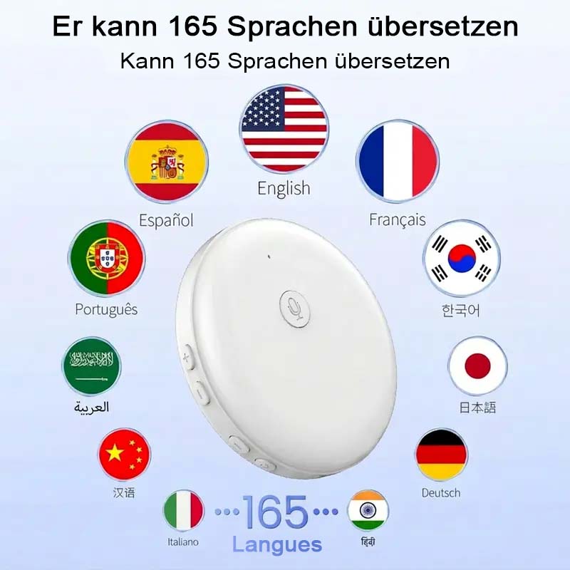 🔥 30 % Rabatt | Smarter KI-Sprachübersetzer – Dein 24/7-Sprachcoach im Taschenformat (165 Sprachen)