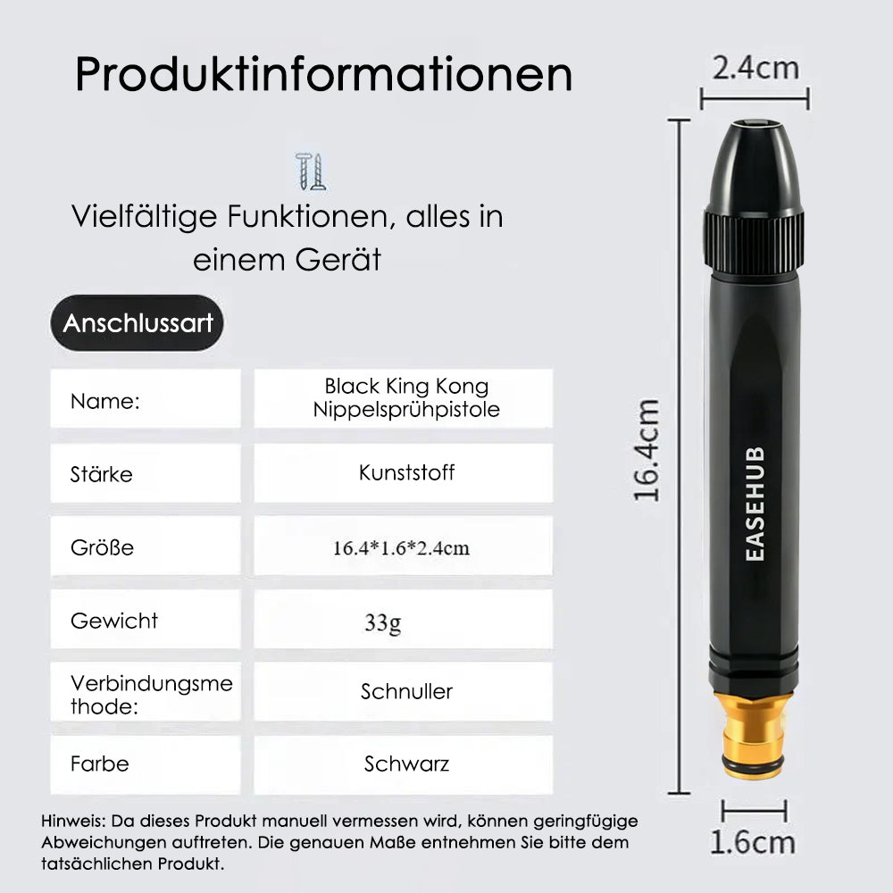 🇩🇪LETZTER TAG 80 % RABATT ✨ Leistungsstarker Hochdruckreiniger für Auto, Zuhause & Garten