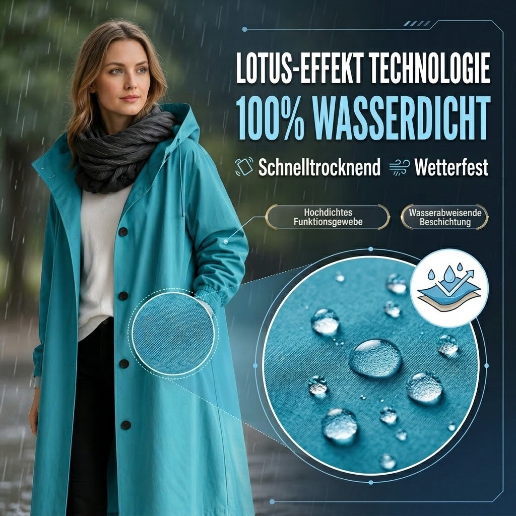🔥 80 % Rabatt im Schlussverkauf | Wasserabweisende Oversize-Wind- und Regenjacke mit Kapuze für Damen