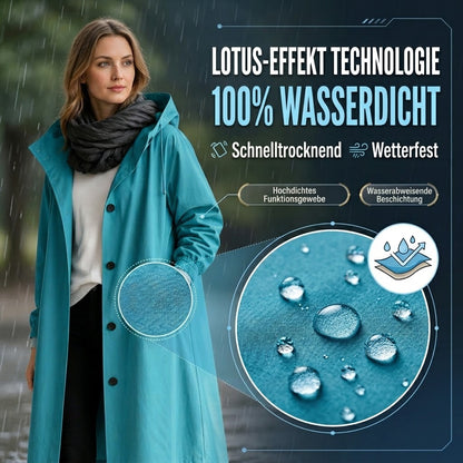 🔥 80 % Rabatt im Schlussverkauf | Wasserabweisende Oversize-Wind- und Regenjacke mit Kapuze für Damen