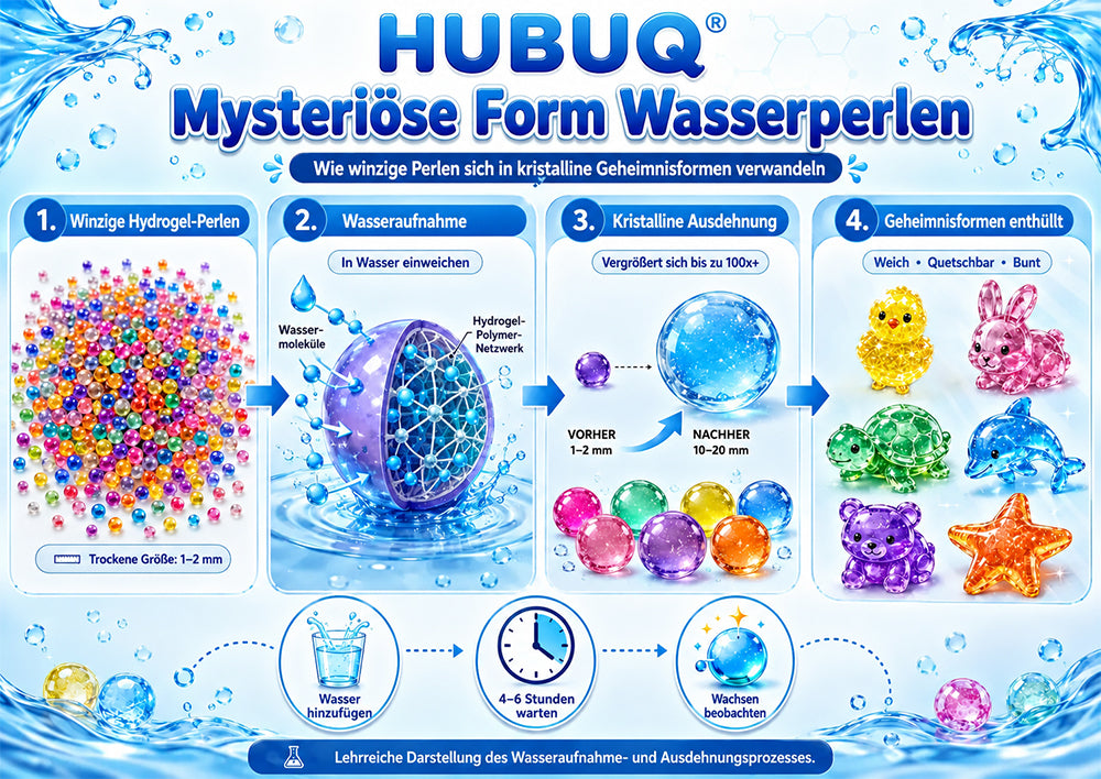 HUBUQ® Geheimnis Form Wasserperlen