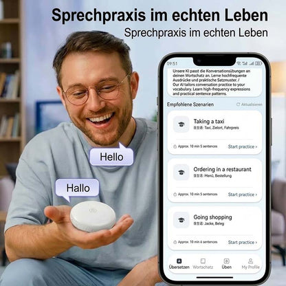 🔥 30 % Rabatt | Smarter KI-Sprachübersetzer – Dein 24/7-Sprachcoach im Taschenformat (165 Sprachen)