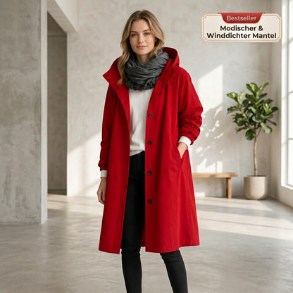 🔥 80 % Rabatt im Schlussverkauf | Wasserabweisende Oversize-Wind- und Regenjacke mit Kapuze für Damen