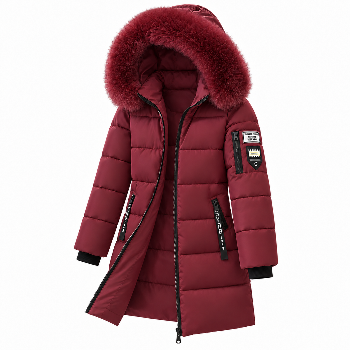 🔥 LETZTER TAG – 49 % RABATT 🔥 ❄️ Warmer Damen-Daunenmantel mit Kapuze und abnehmbarem Kunstfellkragen