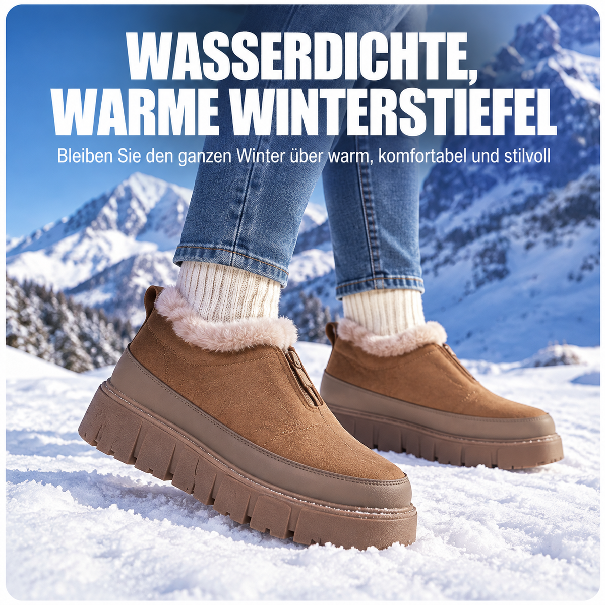🔥🔥 LETZTER TAG -80% 🔥 Wasserdichte Western Winterstiefel für Damen | Warm gefüttert & mit Fußgewölbeunterstützung