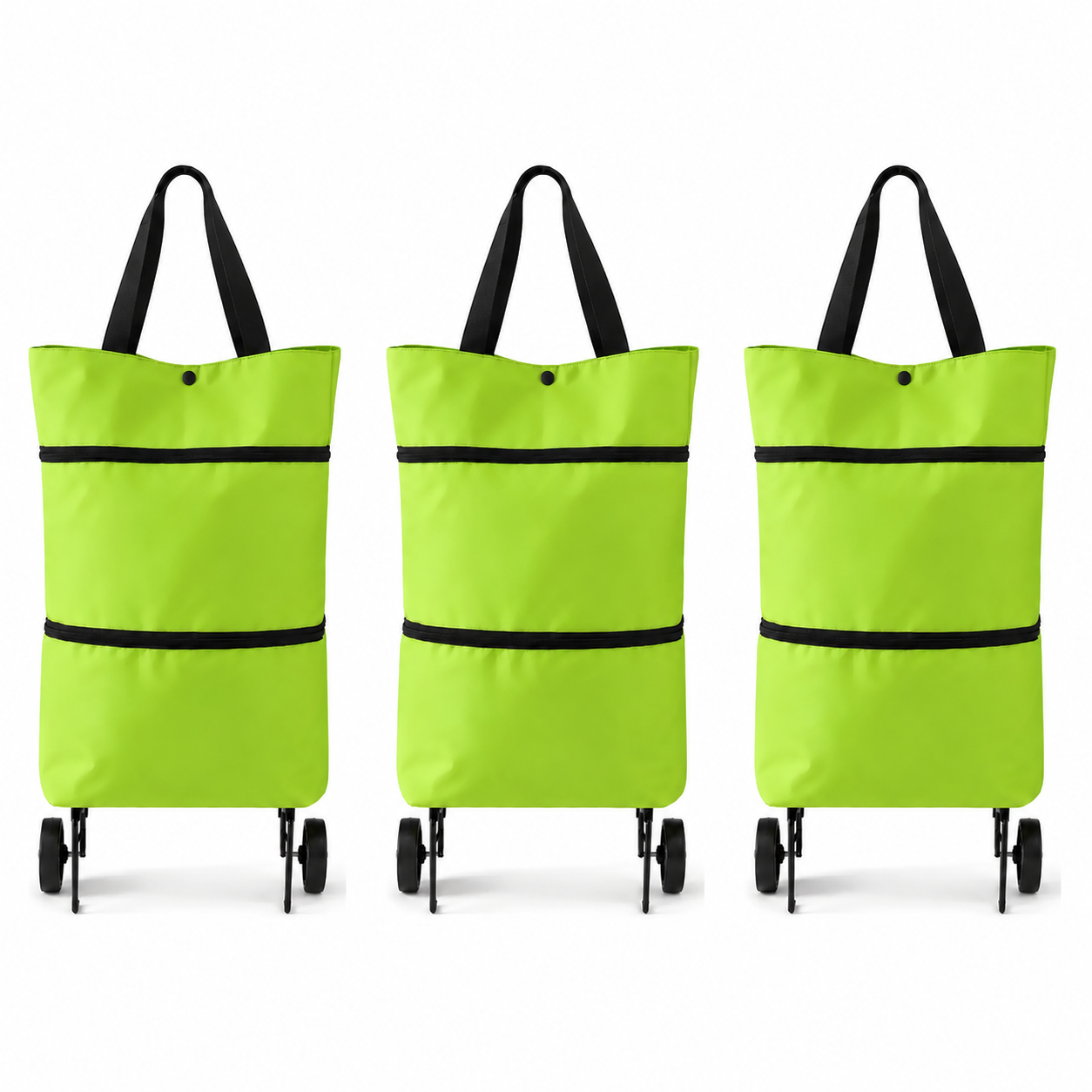 🛒Faltbarer Einkaufstrolley – Praktische Einkaufstasche mit Rollen für den täglichen Einkauf