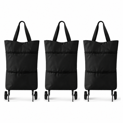 🛒Faltbarer Einkaufstrolley – Praktische Einkaufstasche mit Rollen für den täglichen Einkauf