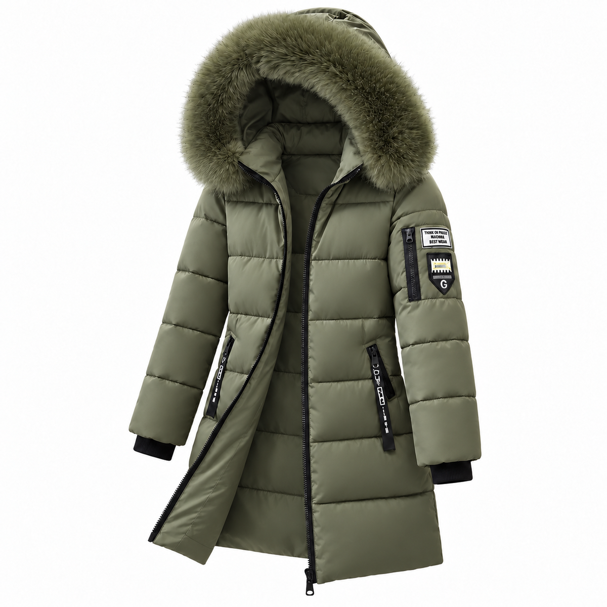 🔥 LETZTER TAG – 49 % RABATT 🔥 ❄️ Warmer Damen-Daunenmantel mit Kapuze und abnehmbarem Kunstfellkragen