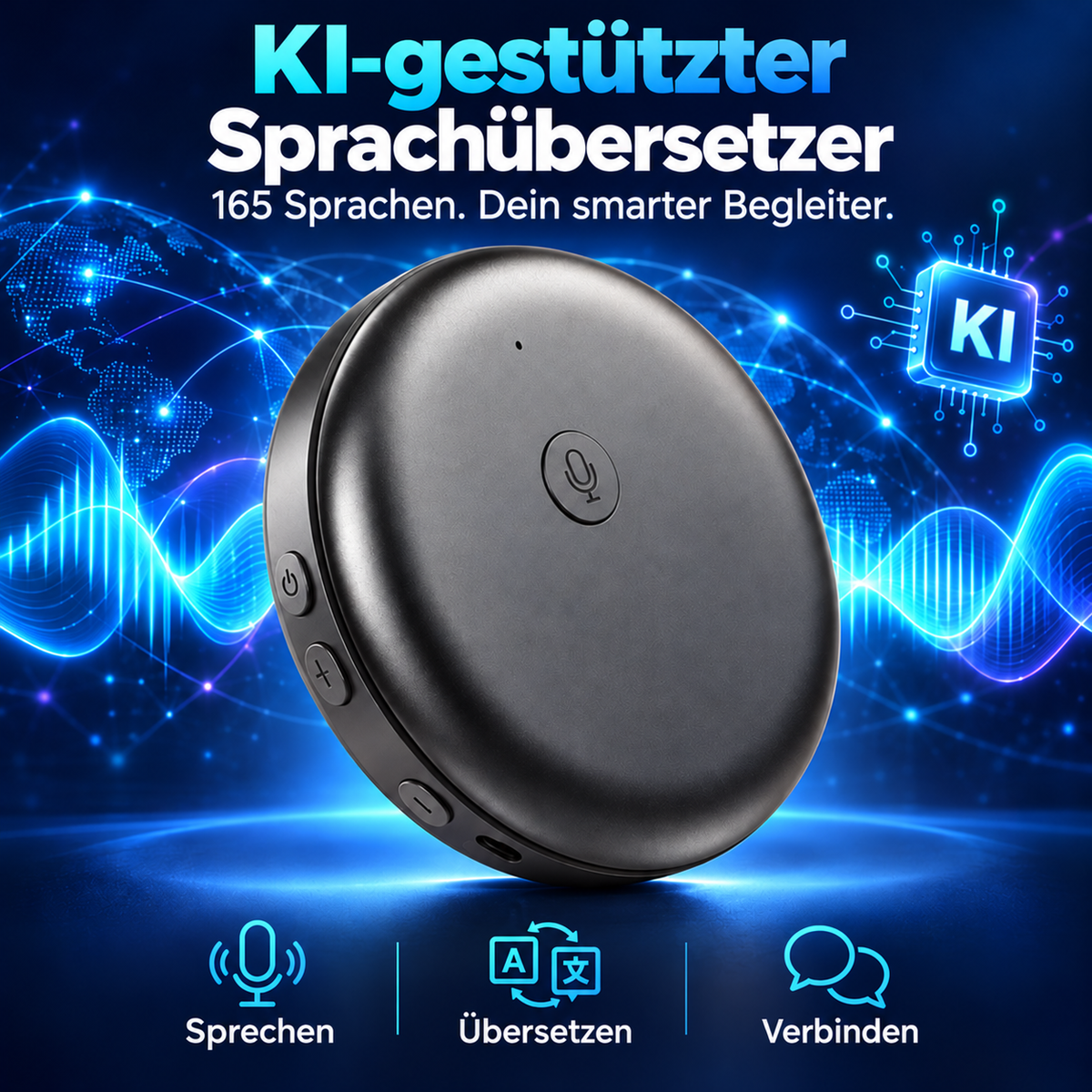 🔥 30 % Rabatt | Smarter KI-Sprachübersetzer – Dein 24/7-Sprachcoach im Taschenformat (165 Sprachen)