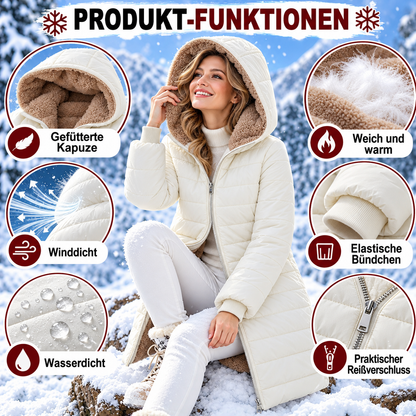🔥 LETZTER TAG – 49 % RABATT 🔥 ❄️ Warmer Damen-Daunenmantel mit Kapuze und kuscheligem Teddyfutter