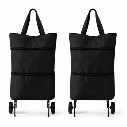 🛒Faltbarer Einkaufstrolley – Praktische Einkaufstasche mit Rollen für den täglichen Einkauf