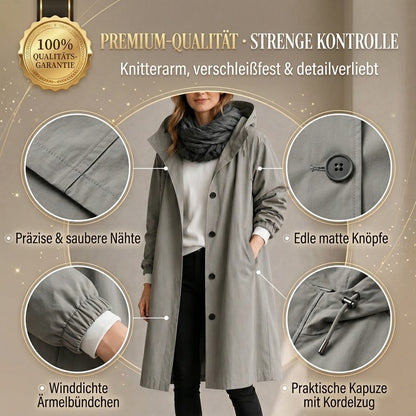 🔥 80 % Rabatt im Schlussverkauf | Wasserabweisende Oversize-Wind- und Regenjacke mit Kapuze für Damen