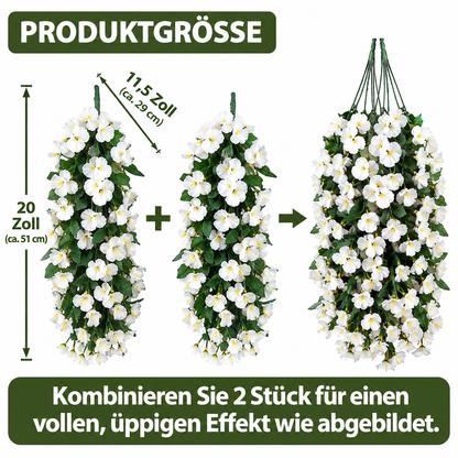 Im Angebot – Künstliche Hängepflanzen / Hängeblumen – UV-beständig, wasserfest, windfest