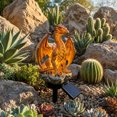 💥LETzter Tag: 50 % Rabatt 🐉✨ Solar-Gartenfigur „Drache“ mit Licht – Fantasy-Außendekoration „Golden Ember“