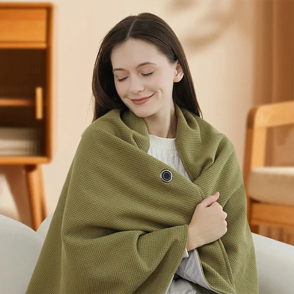 🖤Black Friday - 80% RABATT!!💥Den ganzen Winter warm bleiben — Tragbare elektrische Heizdecke als Schultertuch