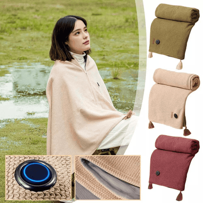 🖤Black Friday - 80% RABATT!!💥Den ganzen Winter warm bleiben — Tragbare elektrische Heizdecke als Schultertuch