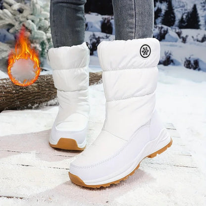 🔥 SPARE 17 € | Warme Winter‑Stiefeletten für Damen, wasserabweisend, rutschfest, Gewölbeunterstützung, Pelzfutter, ganztägiger Komfort