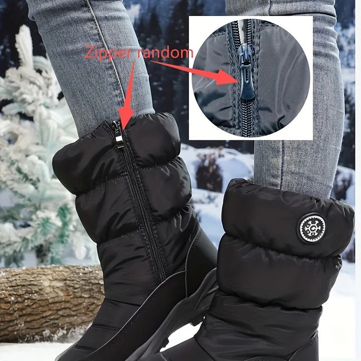 🔥 SPARE 17 € | Warme Winter‑Stiefeletten für Damen, wasserabweisend, rutschfest, Gewölbeunterstützung, Pelzfutter, ganztägiger Komfort