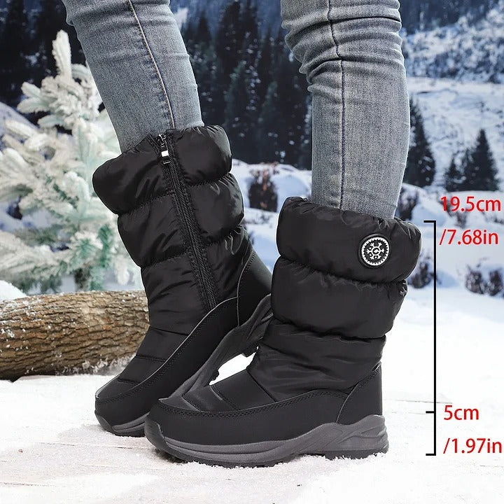 🔥 SPARE 17 € | Warme Winter‑Stiefeletten für Damen, wasserabweisend, rutschfest, Gewölbeunterstützung, Pelzfutter, ganztägiger Komfort