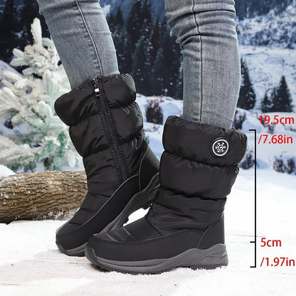 🔥 SPARE 17 € | Warme Winter‑Stiefeletten für Damen, wasserabweisend, rutschfest, Gewölbeunterstützung, Pelzfutter, ganztägiger Komfort