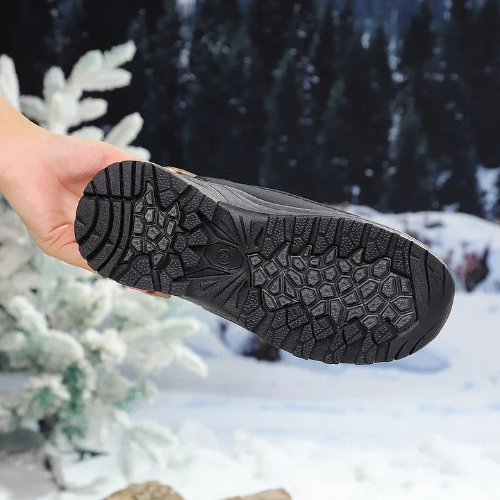 🔥 SPARE 17 € | Warme Winter‑Stiefeletten für Damen, wasserabweisend, rutschfest, Gewölbeunterstützung, Pelzfutter, ganztägiger Komfort
