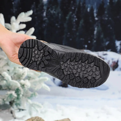 🔥 SPARE 17 € | Warme Winter‑Stiefeletten für Damen, wasserabweisend, rutschfest, Gewölbeunterstützung, Pelzfutter, ganztägiger Komfort